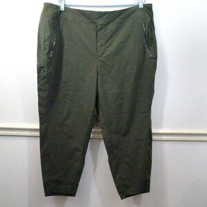 Athleta Trekkie North Jogger Pants Womens 22 Olive Green Ripstop Pull On Stretch